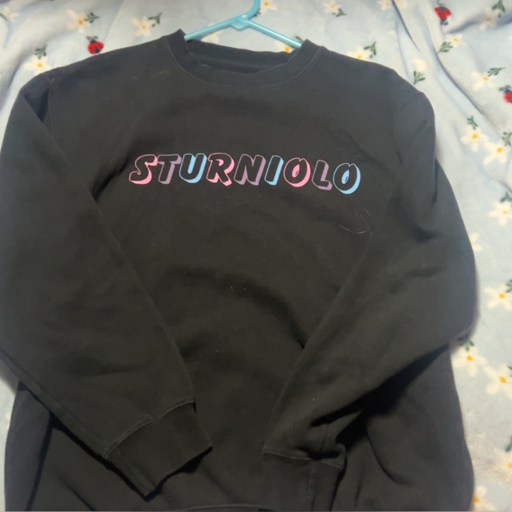 Black Graphic T-Shirt with Colorful Lettering